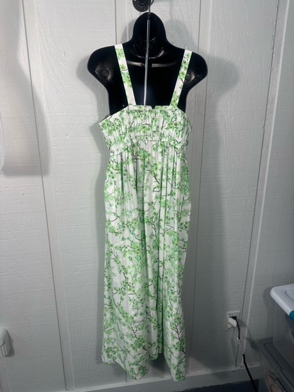 J Crew Green and White Floral Strapless Sundress Size 6 EUC - Picture 6 of 8